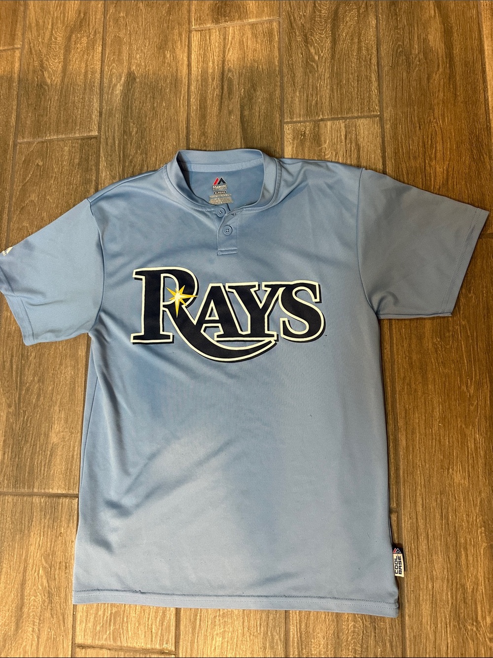 Tampa Bay Rays Youth or Women’s Small Baseball Jersey by Majestic.